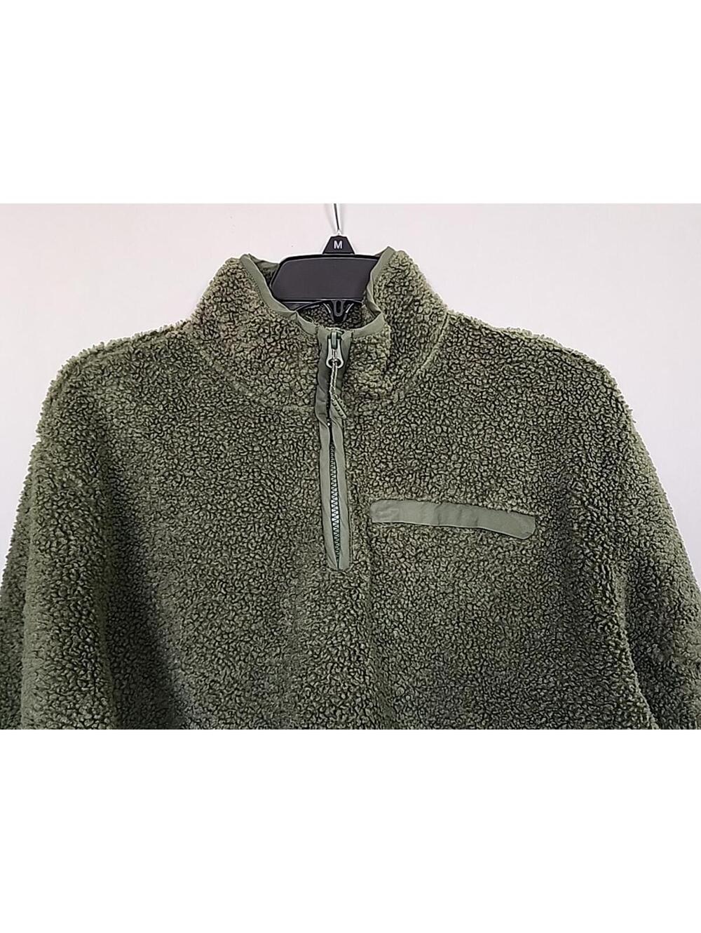 Women's Magellan Outdoors Sherpa Fleece Sweater Jacket Green Size XL Pockets - Picture 2 of 14